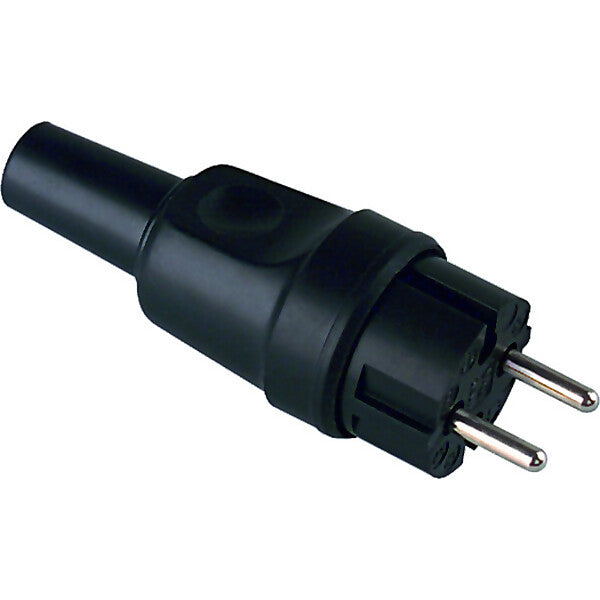 BACHMANN Vollgummi-Konturenstecker 2-pol. sw 919.179